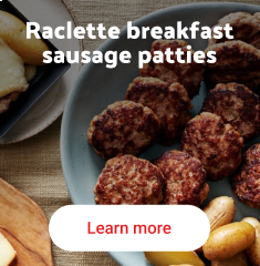 Raclette breakfast sausage patties