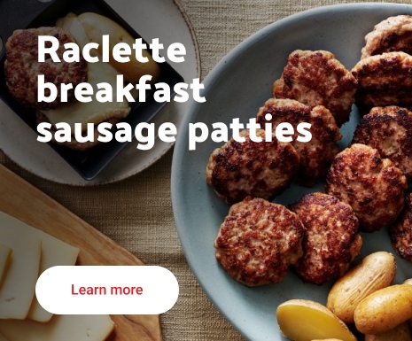 Raclette breakfast sausage patties