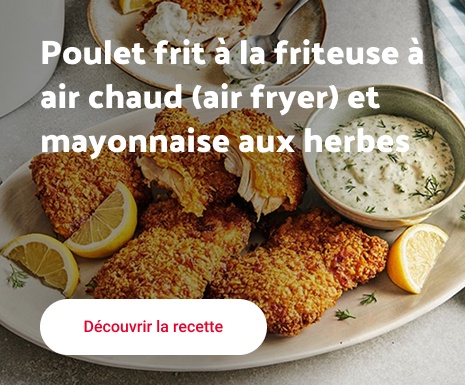 Poulet frit a la friteuse